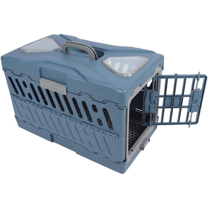 Inklapbare Kattenbench Grote Capaciteit Ademend Opvouwbare Hondenkennel Draagbaar Eenvoudige Installatie blauw