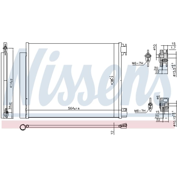 Condensator, airconditioning NISSENS 941060