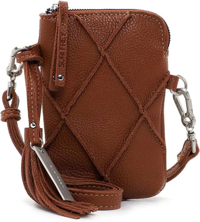 SURI FREY Telefoontasje Lilly Handyetui Cognac Terracotta