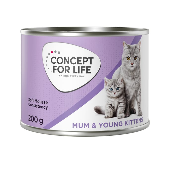 Concept for Life Mama & Jonge Kittens Mousse - Nieuw Receptuur: 6 x 200 g
