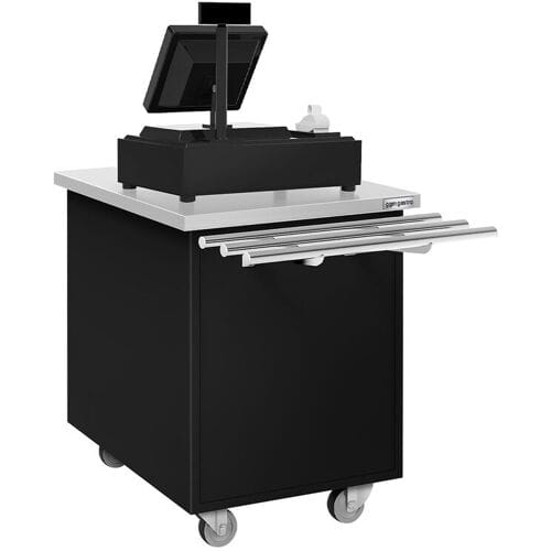 GGM Gastro Kassenstation DANZIG - 700mm - mit Tablettrutsche - Schwarz
