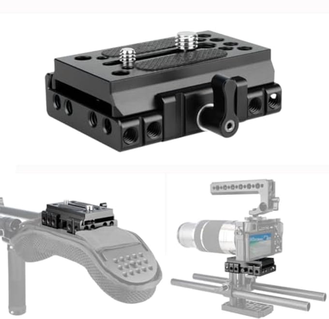 Quick Release Plaat voor Camera Rig en Statief - Geschikt voor 15mm Schouder Mount