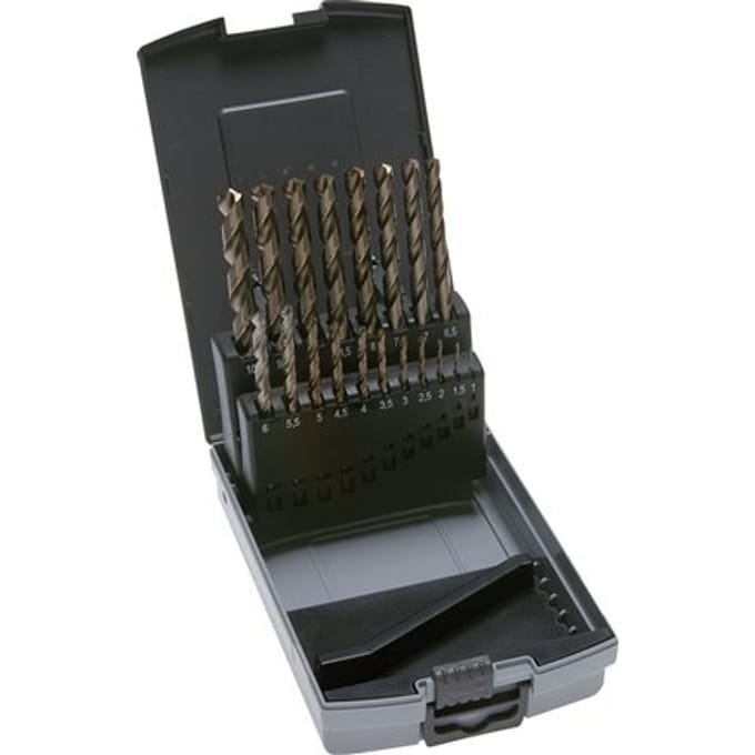 25-Piece Spiraalborenset DIN 338 N HSS-E 1 - 13 mm