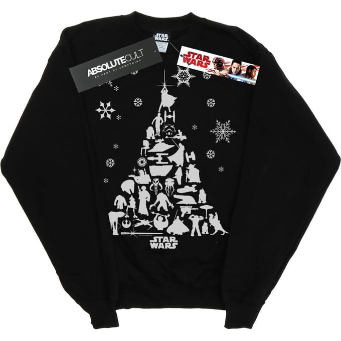Star Wars Heren Kerstboom Sweatshirt (Zwart)