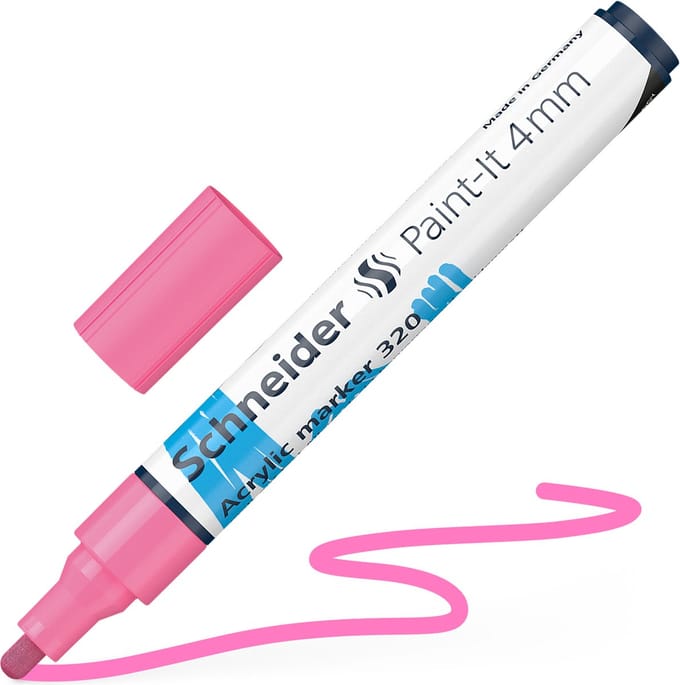 Schneider acrylmarker - Paint-It 320 - schrijfbreedte 4mm - roze - S-120209