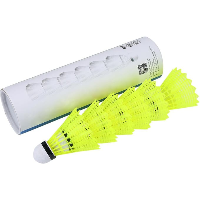 6 Stuks Set Professionele Nylon Badmintonbal Shuttlecock Buitensport Trainingsaccessoire wit