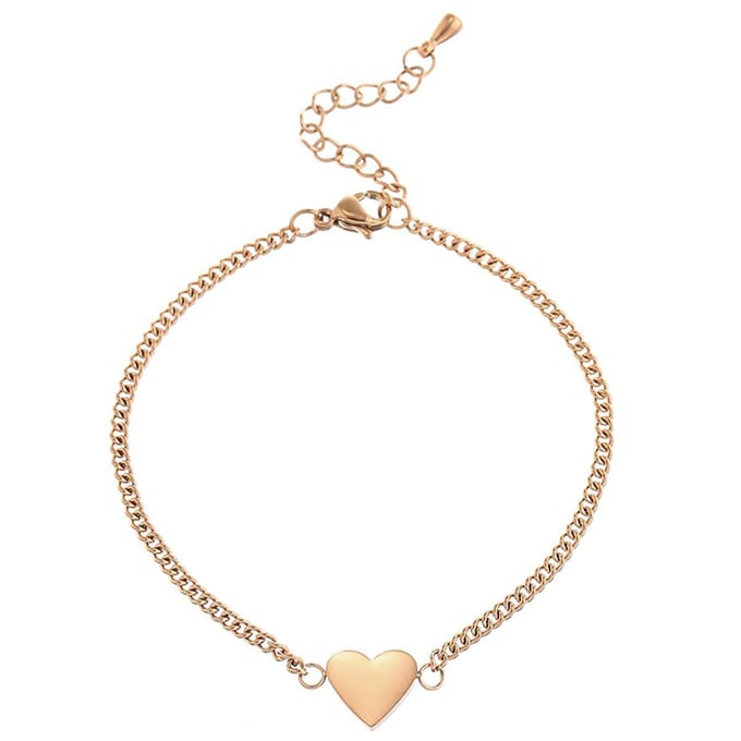 Victorious Dames Armband Roségoudkleurig – Roségoudkleurig Hart – 14 t/m 18cm