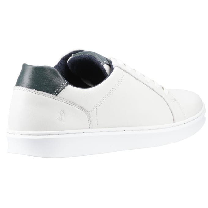 Hush Puppies Madden Leren Witte Sneakers Voor Heren