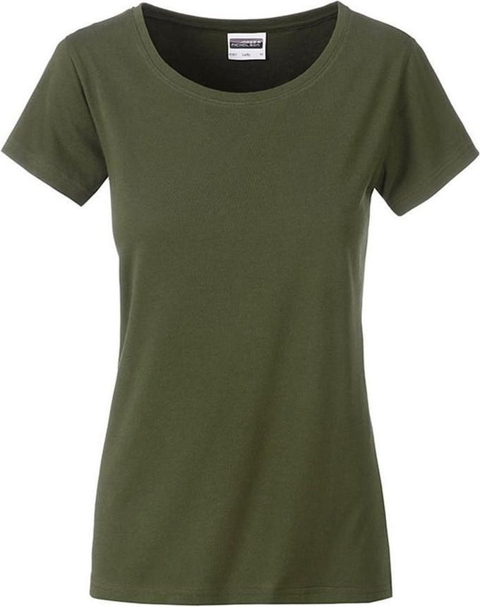 James and Nicholson Dames/dames Basic Organic Katoenen T-Shirt (Olijf)