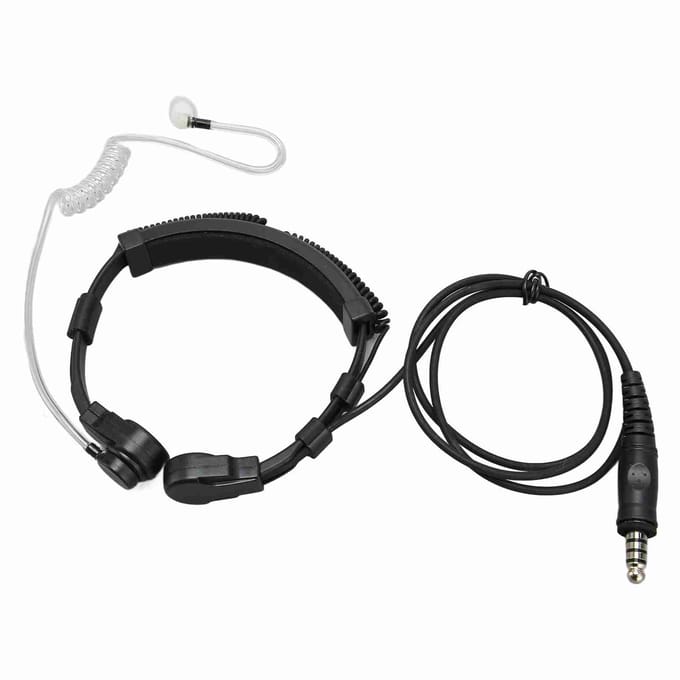 Keelmicrofoon Headset Opgerolde Walkie Talkie Oortelefoon met U94 PTT voor Motorola XTN600 SV22C