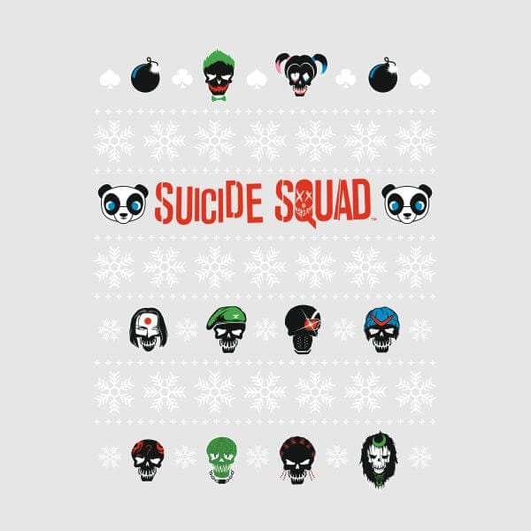 DC Suicide Squad Women's Christmas T-Shirt - Grey - XL