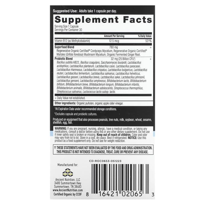 Probioticum eenmaal daags, 25 miljard kve, 30 capsules