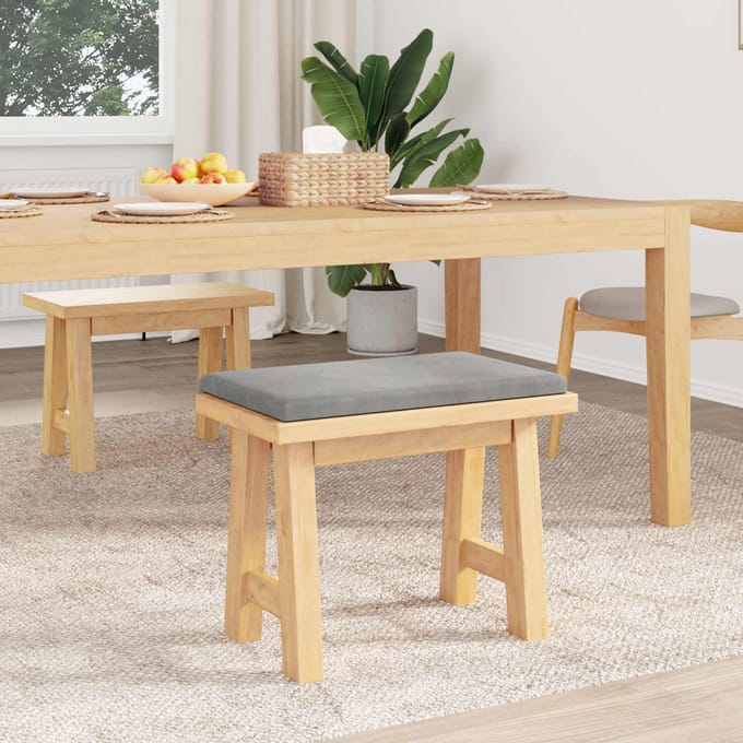 vidaXL - Bankkussen - fluweel - Lichtgrijs - Diepte - 35 - cm