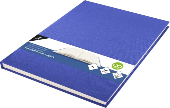 Kangaro dummyboek - A4 - blauw - 160 blanco pagina's - hard linnen cover