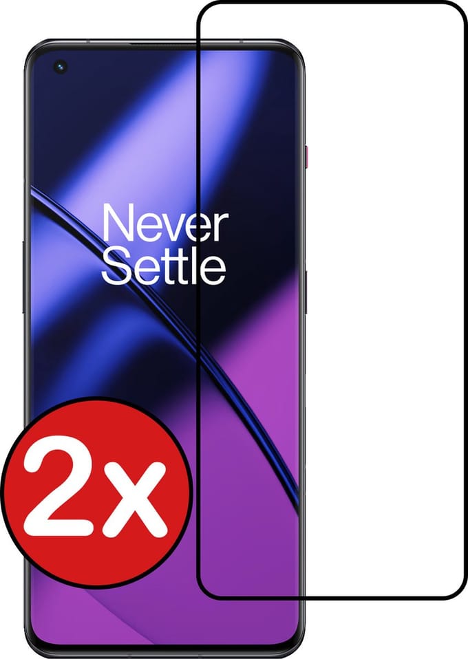 Screenprotector - 2 Stuks - Geschikt voor OnePlus 11 - Full Cover - Beschermglas - Gehard Glas - Tempered Glass - Screen Protector