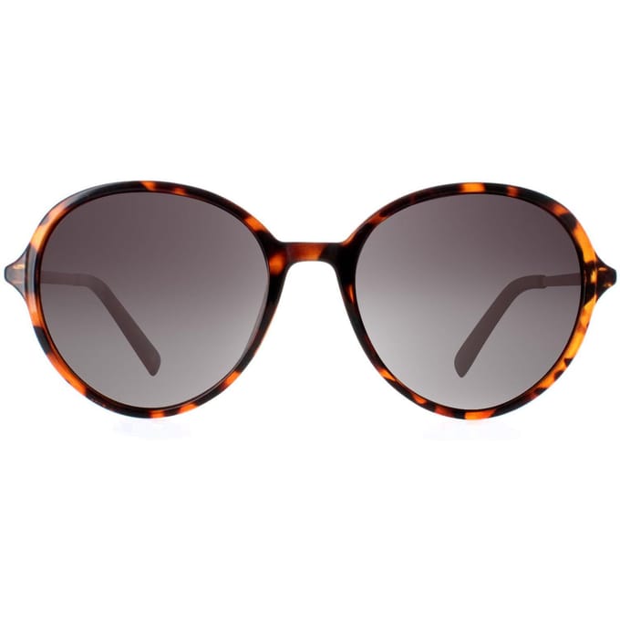 INVU Rond Dames Demi Tortoise Bruin Goud Grijs Gepolariseerd B2135