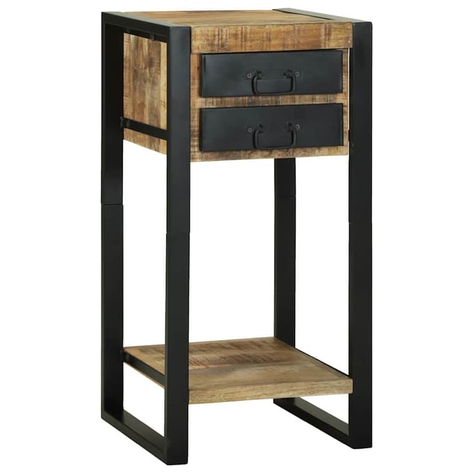 vidaXL - Bijzettafel - Bruin - 40 - x - 40 - x - 80 - cm - Massief - Mango - Hout