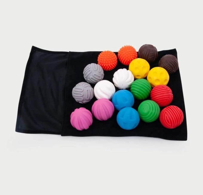 Geheugenspel met Sensorisch Ballen - Set van 18 in tas