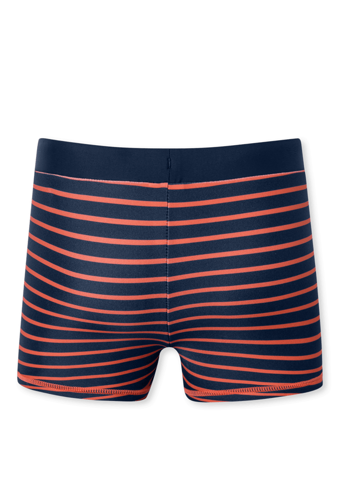 Zwembroek gebreide LSF40+ strepen oranje - Aqua 92