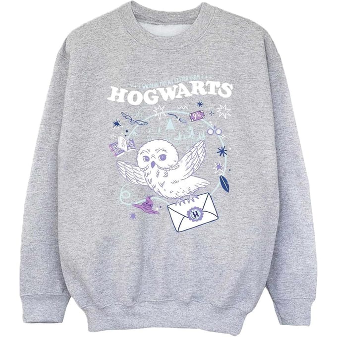 Harry Potter Meisjes Uil Brief Van Zweinstein Sweatshirt (Sportgrijs)