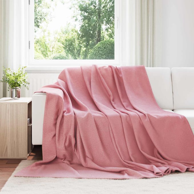 vidaXL - plaid - Roze - 240 - x - 220 - cm - 0,74 - kg - Fleece