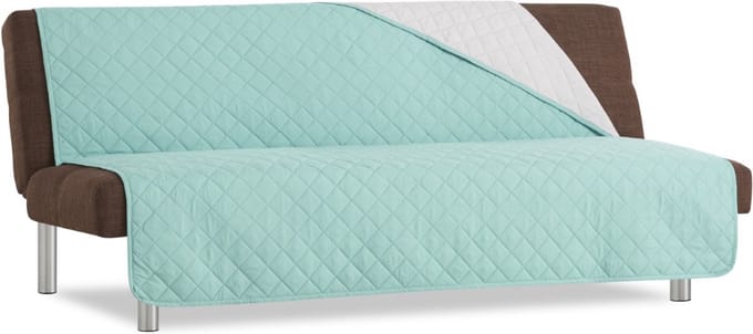 Duo Click Clack - Bankbeschermer zonder armleuningen - 190cm breed - Jade - Twee kanten te gebruiken