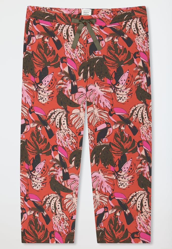 3/4-lange loungebroek met terracotta-patroon - Mix+ Relax 36