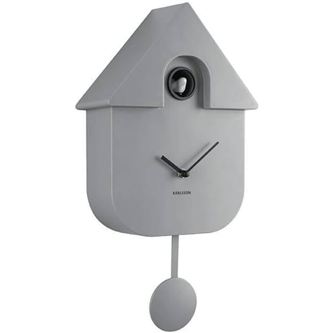 Karlsson Koekoeksklok Modern Cuckoo - Muisgrijs - 8.5x21.5x41cm - Scandinavisch