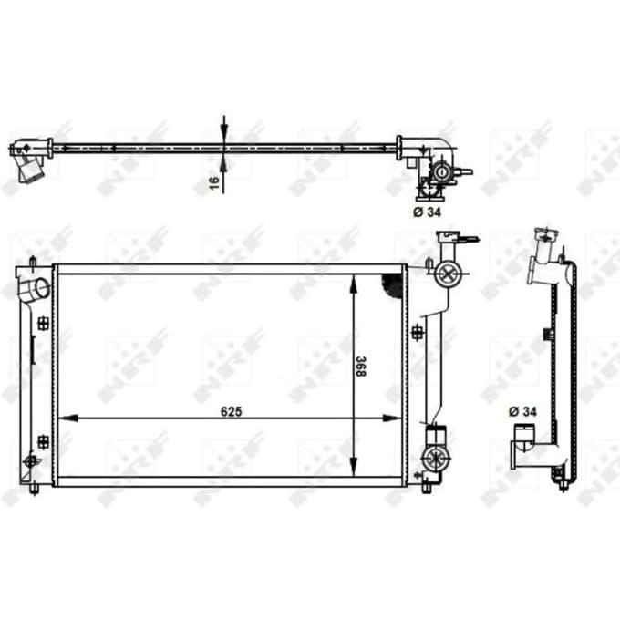 Radiator, motorkoeling NRF 53398