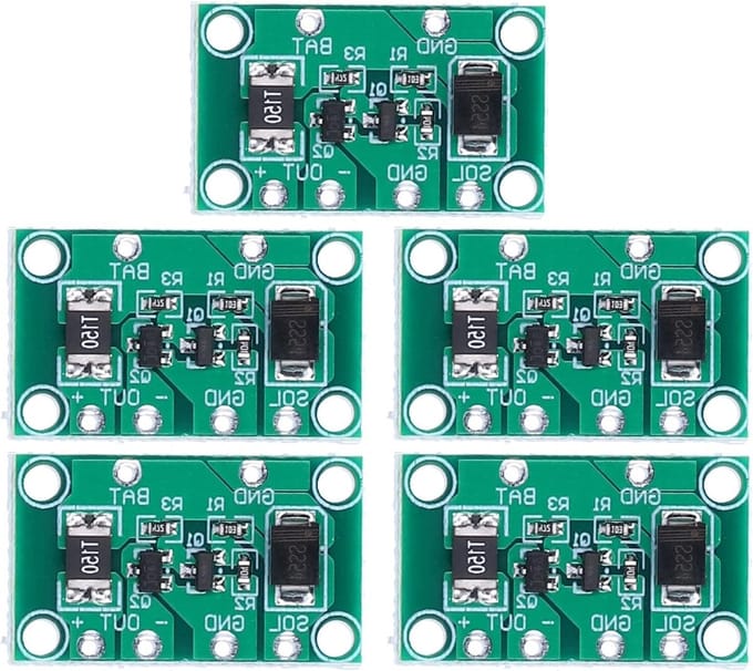 5-delige zonne-energie laadcontroller set, zonnecircuits, laadmodule voor lithiumbatterijen en energiebeheer