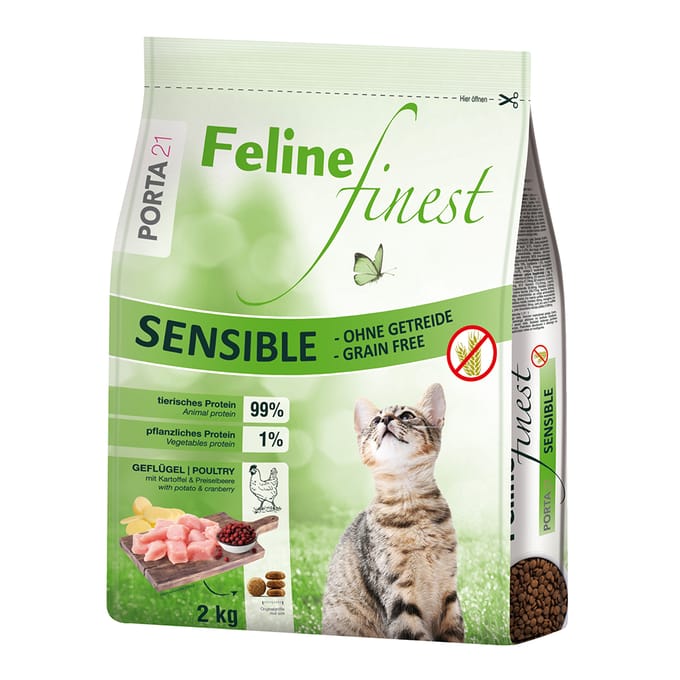 2kg Feline Finest Sensible Graanvrij Porta 21 Kattenvoer