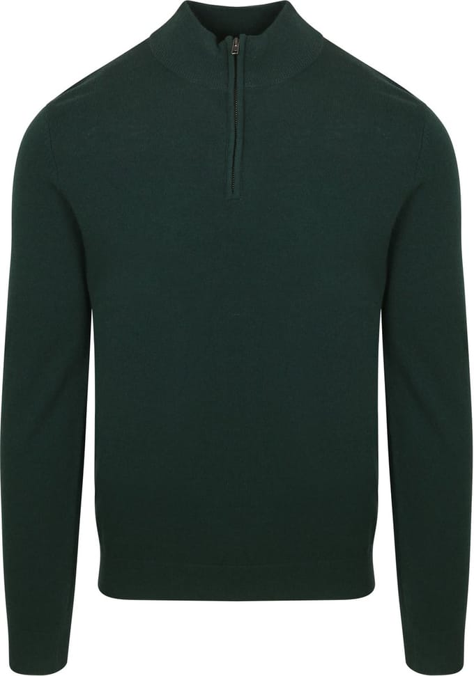 Steppin' Out Half Zip Trui Merinowol Caccia Groen - Maat 3XL - Heren - Pullovers