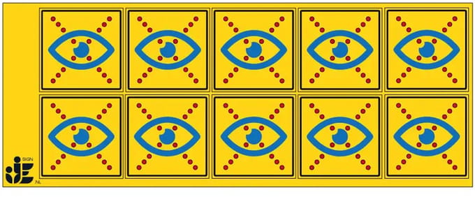 Limited vision sticker | 5 x 5 cm - 10 stuks per vel