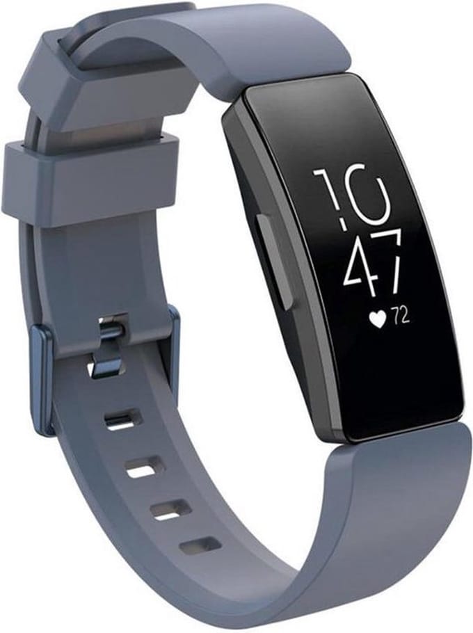 Shop4 - Geschikt voor Fitbit Inspire Bandje - Siliconen Grijs