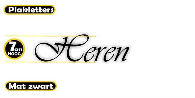 Jerma - Heren - plakletters - deursticker - zwart