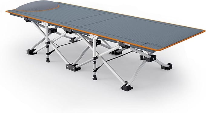 Opvouwbaar Bed - Veld Bed - Kamperen en Reizen - Stabiele X-structuur - 160 cm lengte - Grijs