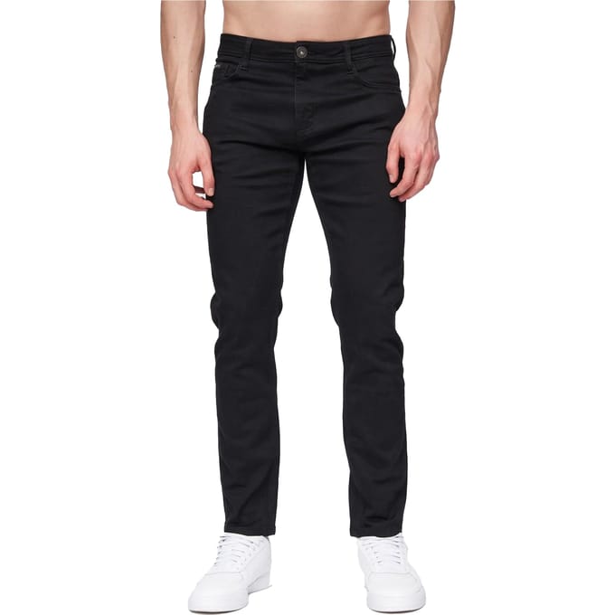 Henleys Heren Mayhen Slim Jeans (Zwart)