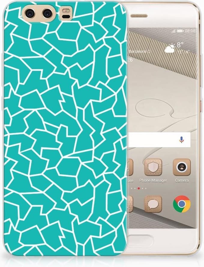 Huawei P10 Plus Hoesje maken Cracks Blue