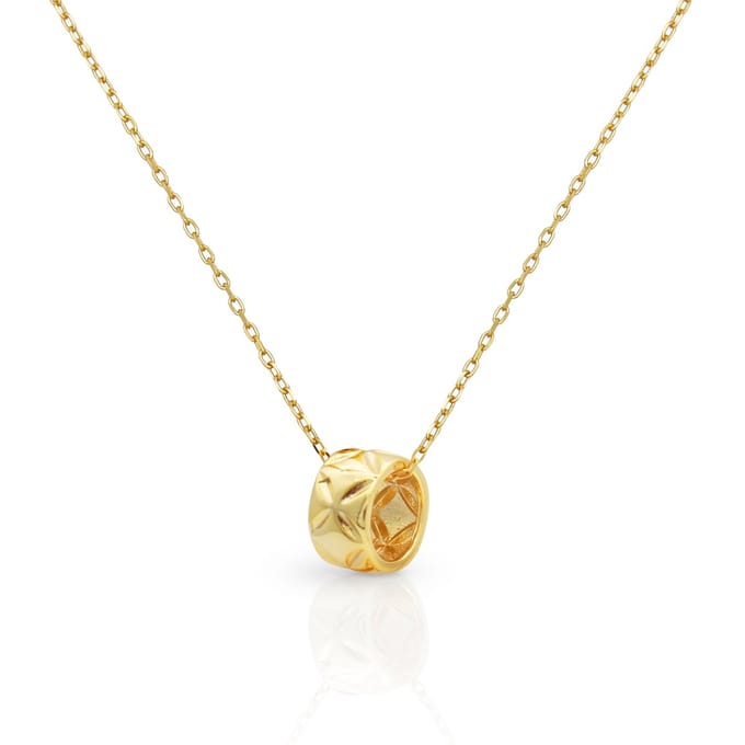 Schitterende 18K Gold Plated Zilveren Halsketting