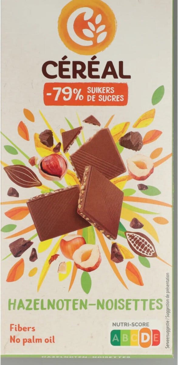 Céréal Chocoladetablet Hazelnoot - 12 x 80 gr - Voordeelverpakking