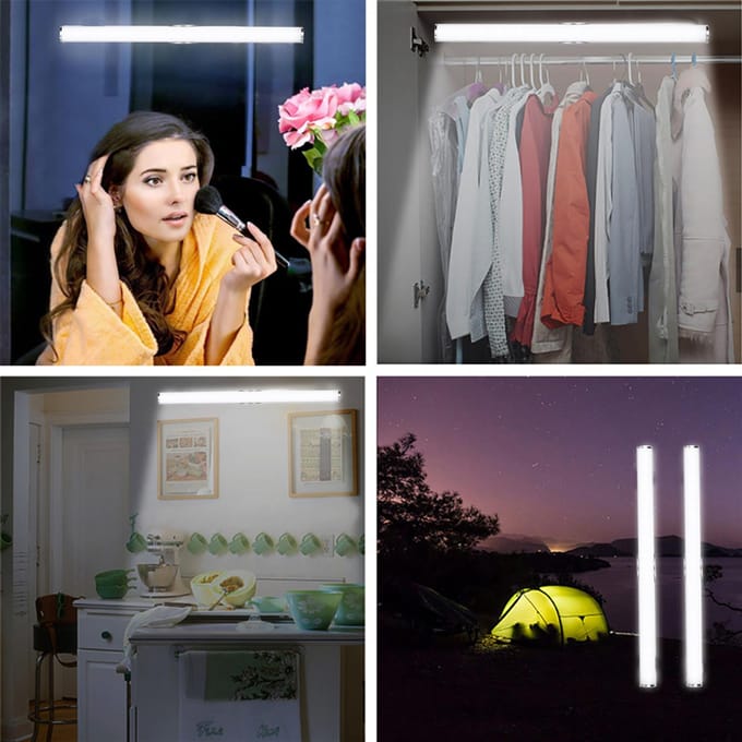 LED Make-upverlichting Kastverlichting Spiegellamp Traploos Dimbaar Touchbediening Draadloos wit