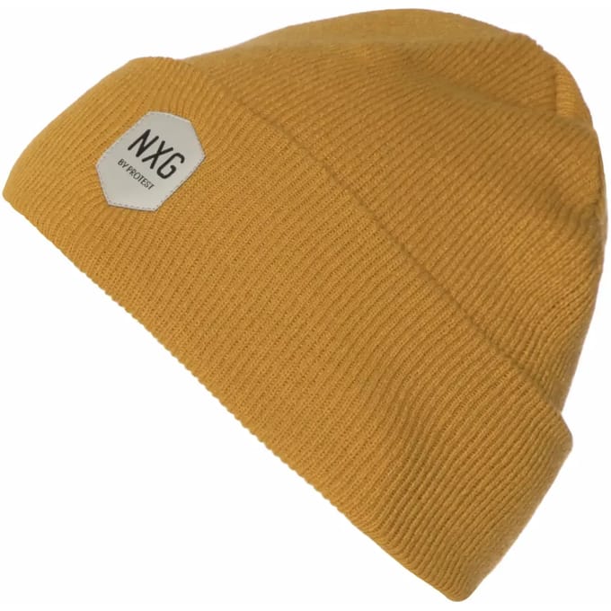 Protest Nxg Rebelly – Muts Unisex – Dubbel gebreid – Beanie – Dark Yellow