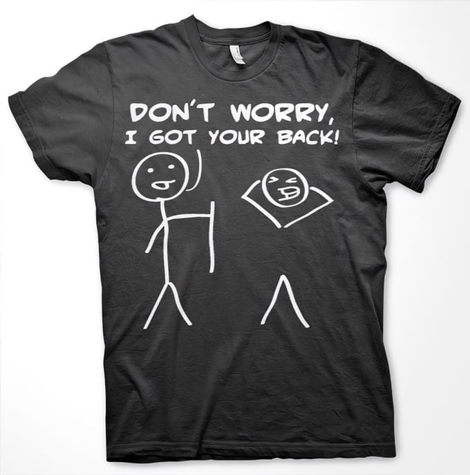 Hybris Don't Worry, I Got Your Back! T-shirt Zwart