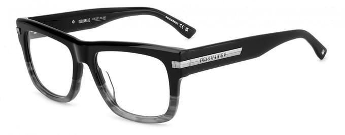 Dsquared2 D2 0163 Black grey horn 54/17/145 MAN Brilmonturen