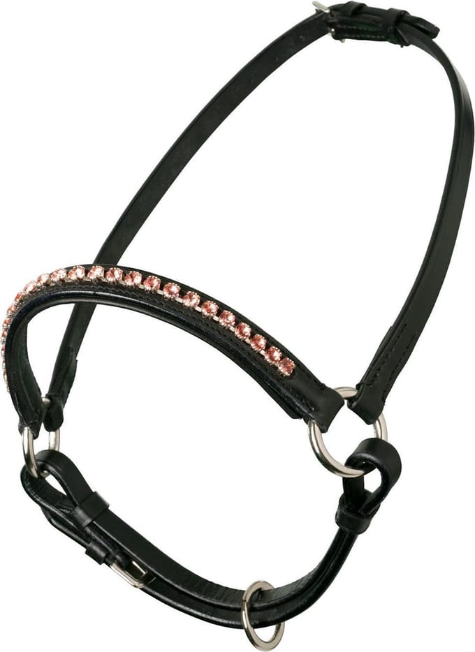 MHS Showhalster Mon Cherie Zwart/Roze mini jaarling (mt 2)