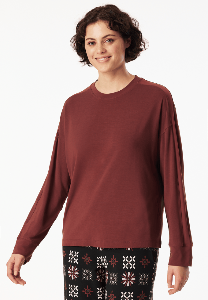 Shirt lange mouwen wijnrood - Mix+ Relax 36