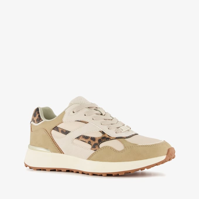 XX by Mexx dames sneakers met luipaardprint beige - Maat 37 - Uitneembare zool