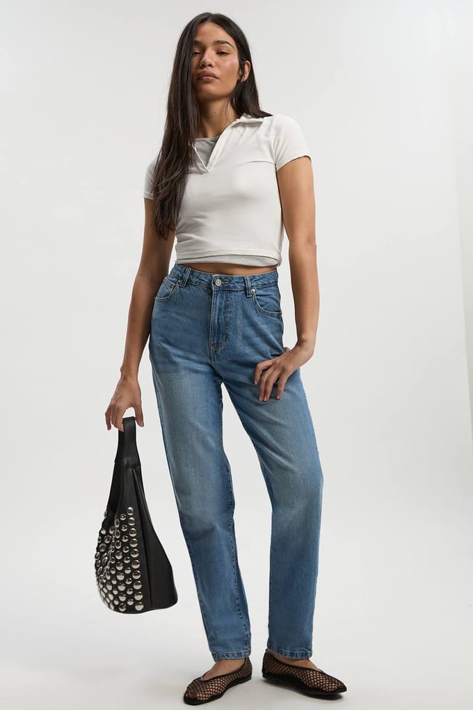 boohoo Dames Basic Slim Fit Jeans | Light Wash | Maat: 6/32L