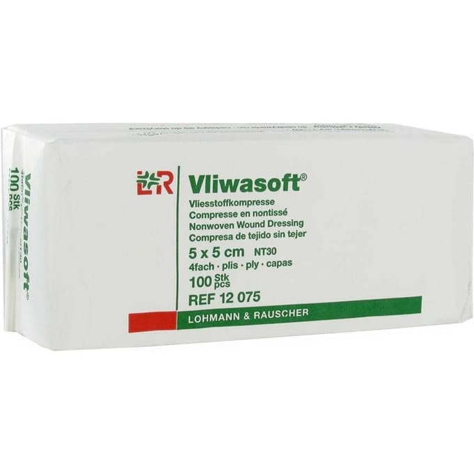 Lohmann & Rauscher Vliwasoft 5x5cm 12075 100 Compressen