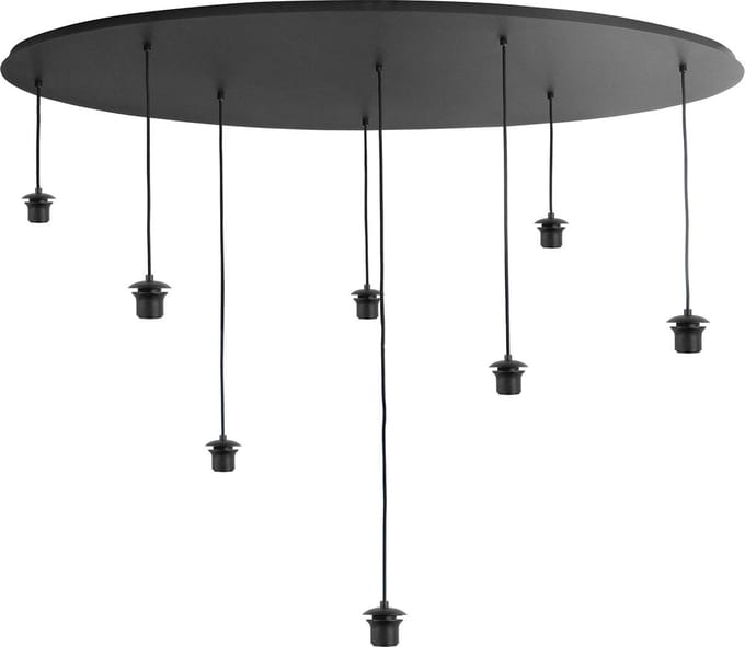 Highlight pendellamp Fantasy 8L ovaal 140 cm - zwart